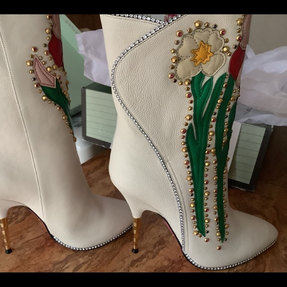 Gucci Shoes - Gucci Fosca Swarovski Boots